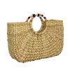 Natural Woven Raffia Straw Tote