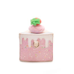 Piece of Cake Slice Novelty Purses (Color: Pink & White)