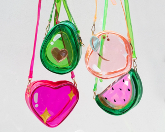 Jelly Goodies Handbags (Color: Peachy Pink)